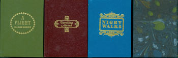 Item #63-2190 Night Walks; Travelling Abroad; A Flight. Black Cat Press, Norman W. Forgue, Bela Blau, Charles Dickens, Harry Stone, Barbara J. Raheb, des., bind., illustr.