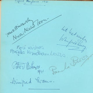 Item #63-2339 Original Autographs by Angela Wyndham Lewis, Pamela Brown, Winifred Bury, Peter...