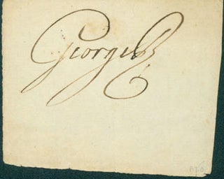 Item #63-2351 Original Autograph by King George III, King of Great Britain and Ireland, 4th...