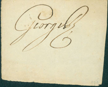 Item #63-2351 Original Autograph by King George III, King of Great Britain and Ireland, 4th April, 1797. King of Great Britain and Ireland King George III.