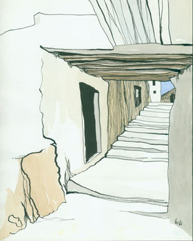 Item #63-2360 Naxos, '65. (Ascending Stairs). Vesta Kirby