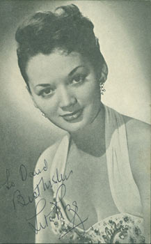 Item #63-2420 Black and White Photograph of British Vocalist Lita Roza, with signed dedication....