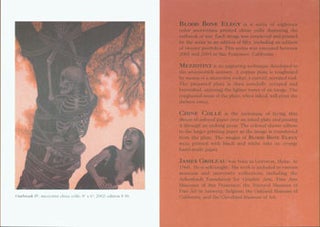 Item #63-2421 Prospectus for Blood Bone Elegy. James Groleau