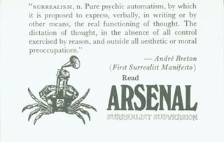 Item #63-2485 "Surrealism, n. Pure psychic automatism, by which it is proposed to express,...