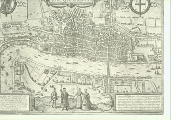 Item #63-2528 Plan Of London, 1593. John Norden, Henry E. Huntington Library, Art Gallery.