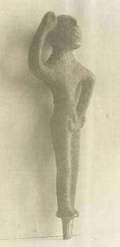 Item #63-2539 Photographs Of Standing Figure [Precolumbian?]. 20th Century Western Photographer, Ancient Olmec Sculptor?