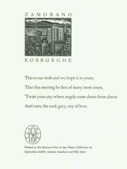Item #63-2547 Credo. Quercus Press, Roxburghe Club, Zamorano Club, CA San Mateo, San Francisco,...