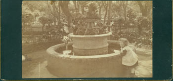 Item #63-2609 Children Playing in Fountain in Mexico. 19th Century Photographer.