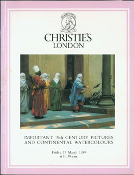 Item #63-2629 Important 19th Century Pictures and Continental Watercolours. March 17, 1989, Sale TURRON 4012". Lots # 1 - 206. Christie's, London.