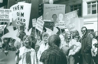 Item #63-2657 Photograph of Anti-Vietnam War Protest. Robert Johnson, Photographer