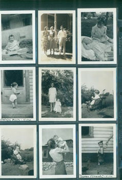 Item #63-2677 Nine Photographs of Cynthia Dungan & family members in Lawrence, KS. OK Photo...