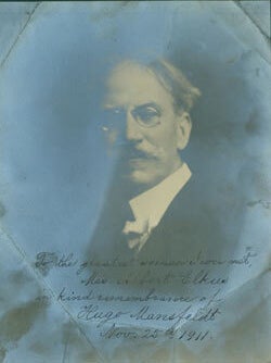 Item #63-2681 Hugo Mansfeldt photograph with dated original autograph. 20th Century American...