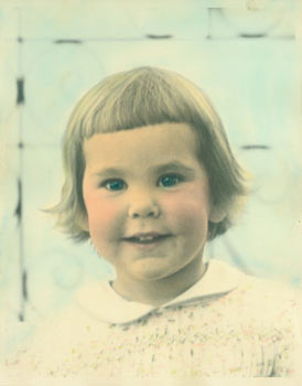 Item #63-2692 Color Photograph of a girl (most likely Gayle Nin Rosenkrantz, who was born in 1932), a member of Anais Nin & Joaquin Nin-Culmell's family. James McCreery, Co. Photographic Studio, New York.