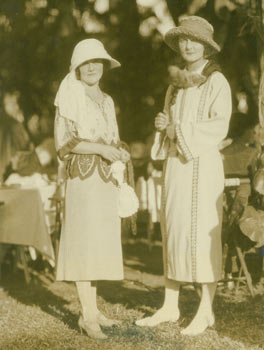 Item #63-2711 Monochrome photograph of two women standing. Pacific, Inc Atlantic Photos, New York