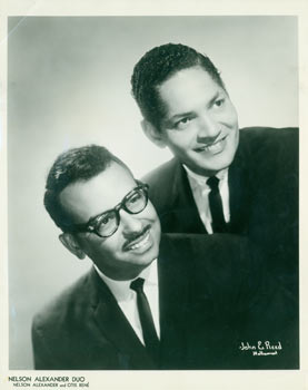 Item #63-2718 Promotional Photograph for The Nelson Alexander Duo: Nelson Alexander & Otis Rene....