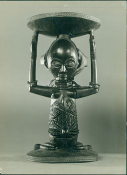 Warua Master Artist; University Museum Philadelphia - Photograph of Wooden Stool of the Warua, Southeastern Belgian Congo