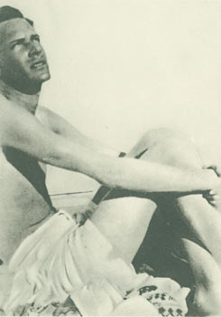 Item #63-2725 Prints of Black and White Photograph: Man Sunbathing. 20th Century American...