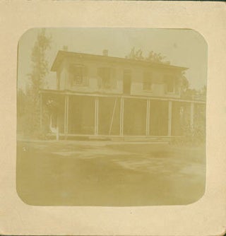 Item #63-2757 Black and white photograph of two story house. 20th Century American Photographer