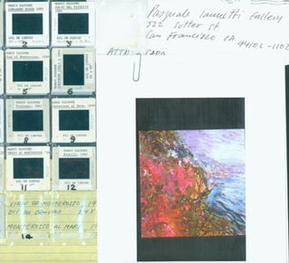 Item #63-2790 Sassone Promotional Dossier. Contains: 22 Color Slides of Sassone's work, notes, &...