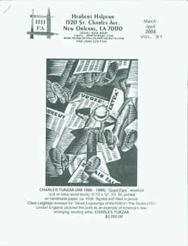 Item #63-2804 Herbert Halpern, Vol. 31, March - April 2004. Herbert Halpern Fine Arts, LA New...