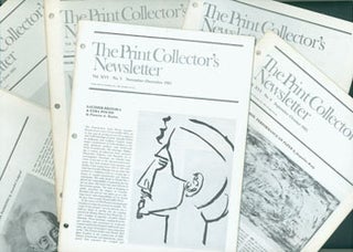 Item #63-2841 The Print Collector's Newsletter. Volume XVI, Complete 6 Issue Run, Bimonthly,...