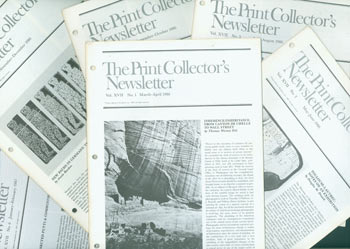 Item #63-2842 The Print Collector's Newsletter. Volume XVII, Complete 6 Issue Run, Bimonthly, March 1986 through February 1987. Jacqueline Brody.