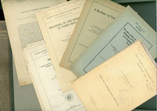 Item #63-2938 Trachoma 1885 - 1923. 22 Pamphlets on Granular Conjunctivitis, or Trachoma. College...