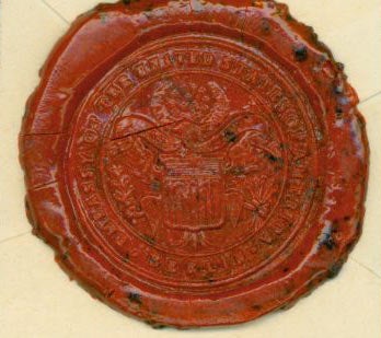 Item #63-2992 Stamped Wax Seal for the Embassy of the United States of America, Berlin. Berlin Embassy of the United States of America.
