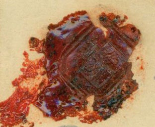 Item #63-2994 Stamped Wax Seal for Alexander von Falkenhausen. Alexander von Falkenhausen