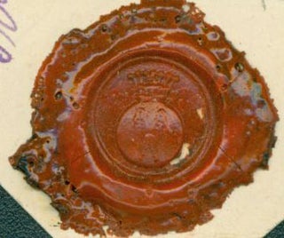 Item #63-3000 Stamped Wax Seal for Alexander Freiherr von Holtey. Alexander Freiherr von Holtey