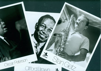 Prestige Records (New York) - Stan Getz, Oscar Peterson & Clifford Brown: Publicity Photographs for Prestige Records