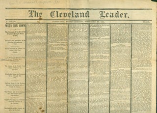 Item #63-3203 Cleveland Leader, September 25, 1881. Includes a Memorial to the late President...
