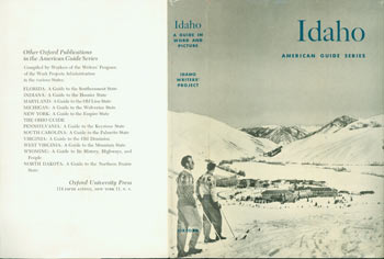 Item #63-3283 Dust Jacket only for Idaho: A Guide in Word and Picture. WPA Federal Writer's Project.