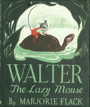 Item #63-3298 Dust Jacket only for Walter The Lazy Mouse. (Front Panel only). Marjorie Flack