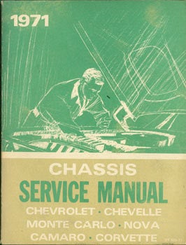 Item #63-3340 Chassis Service Manual. Chevrolet, Chevelle, Monte Carlo, Nova, Camaro, Corvette....