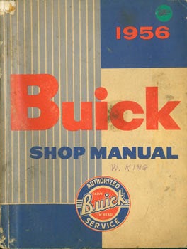 Item #63-3352 1956 Buick Shop Manual. General Motors, Michigan Flint