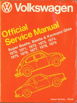 Item #63-3444 Volkswagen Beetle, Super Beetle, Karmann Ghia official service manual : type 1,...