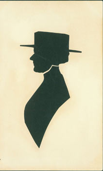 Item #63-3510 Post Card With Silhouette. Woodcut. Hennegan, Co, Ohio Cincinnati