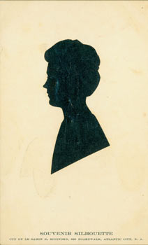 Le Baron Henri Scotford (Atlantic City, NJ) - Souvenir Silhouette. Woodcut