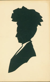 Item #63-3535 Souvenir Silhouette. Post Card Woodcut. Ed. H. L. Swanberg