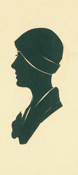 Item #63-3539 Souvenir Silhouette. Post Card Woodcut. B. Shapiro, NJ Atlantic City