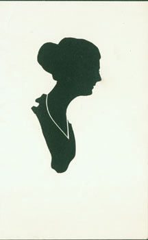 Item #63-3541 Souvenir Silhouette. Post Card Woodcut. Harry Nolden, France Paris