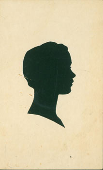 Item #63-3544 Portrait Sketch Or Silhouette. Post Card Woodcut. Wisdom at Woolworth's, London