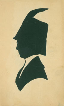 Item #63-3545 Souvenir Silhouette. Post Card Woodcut. NY Great Pure Food Grocery Siegel Cooper Co.