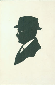 Item #63-3558 Souvenir Silhouette on Card. Woodcut. Harry Nolden ., France Paris