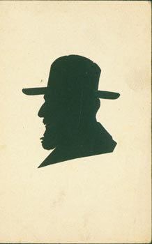 Item #63-3559 Souvenir Silhouette on Card. Woodcut. Harry Nolden ., France Paris