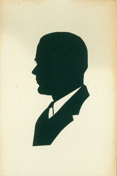(20th Century American Woodcut Artist) - Souvenir Silhouette. Post Card Woodcut