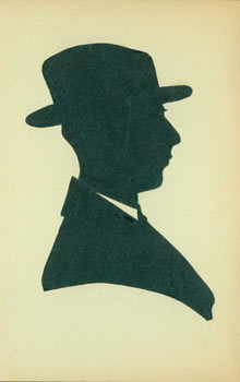 (German Silhouette Artist) - Briefkaart. Post Card with Silhouette. Woodcut