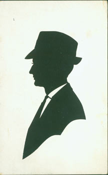 Item #63-3580 Souvenir Silhouette. Post Card Woodcut. Ed. H. L. Swanberg