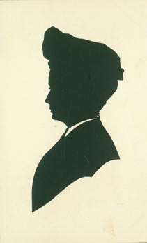 Item #63-3581 Souvenir Silhouette. Post Card Woodcut. Ed. H. L. Swanberg
